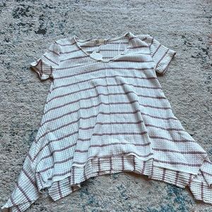 Altar’d State Waffle Knit Short Sleeve Top Size Small NWT